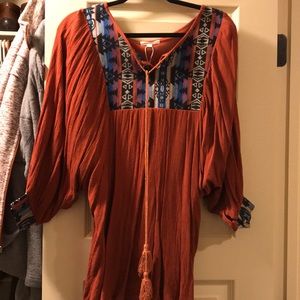 Velzera top, burnt orange